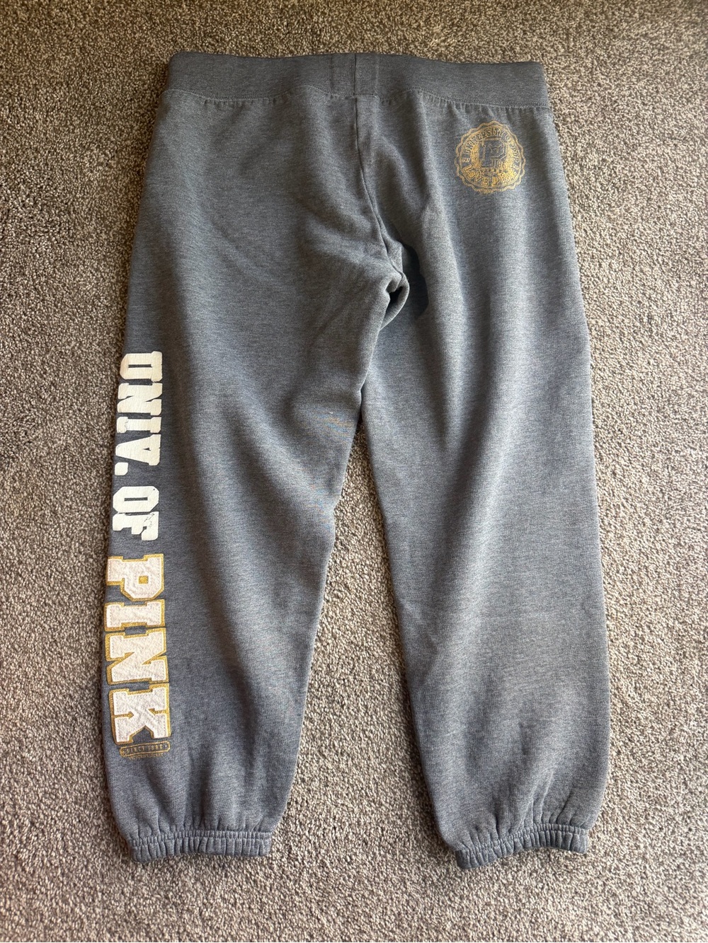 Grey 'PINK' Logo Sweatpants